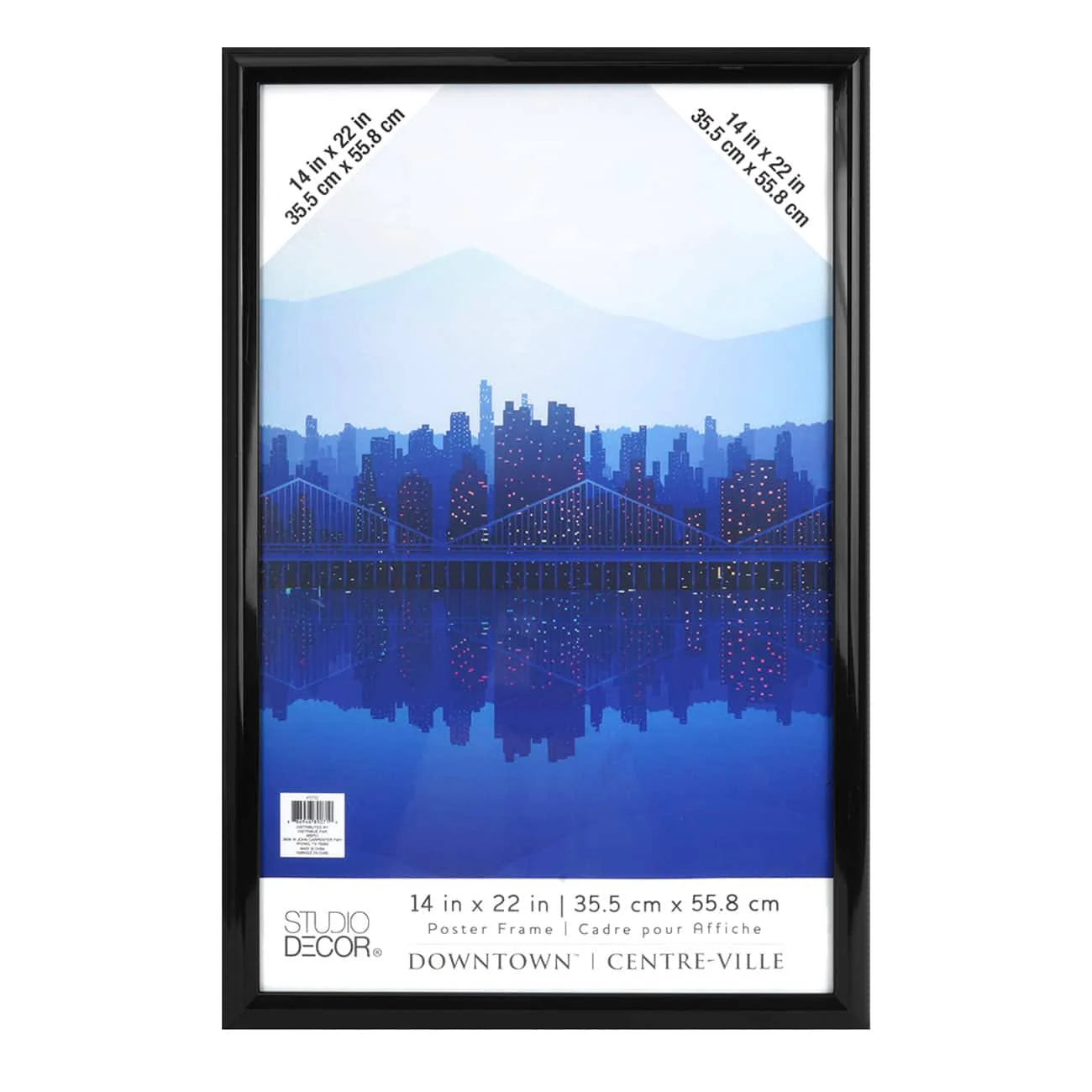 Trendsetter Poster Frame by Studio D��cor 14" x 22" in Black