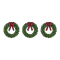 Home Accents Holiday 22 in. Green Artificial Noble Pine Wreaths with Plaid Bow (3-pack)