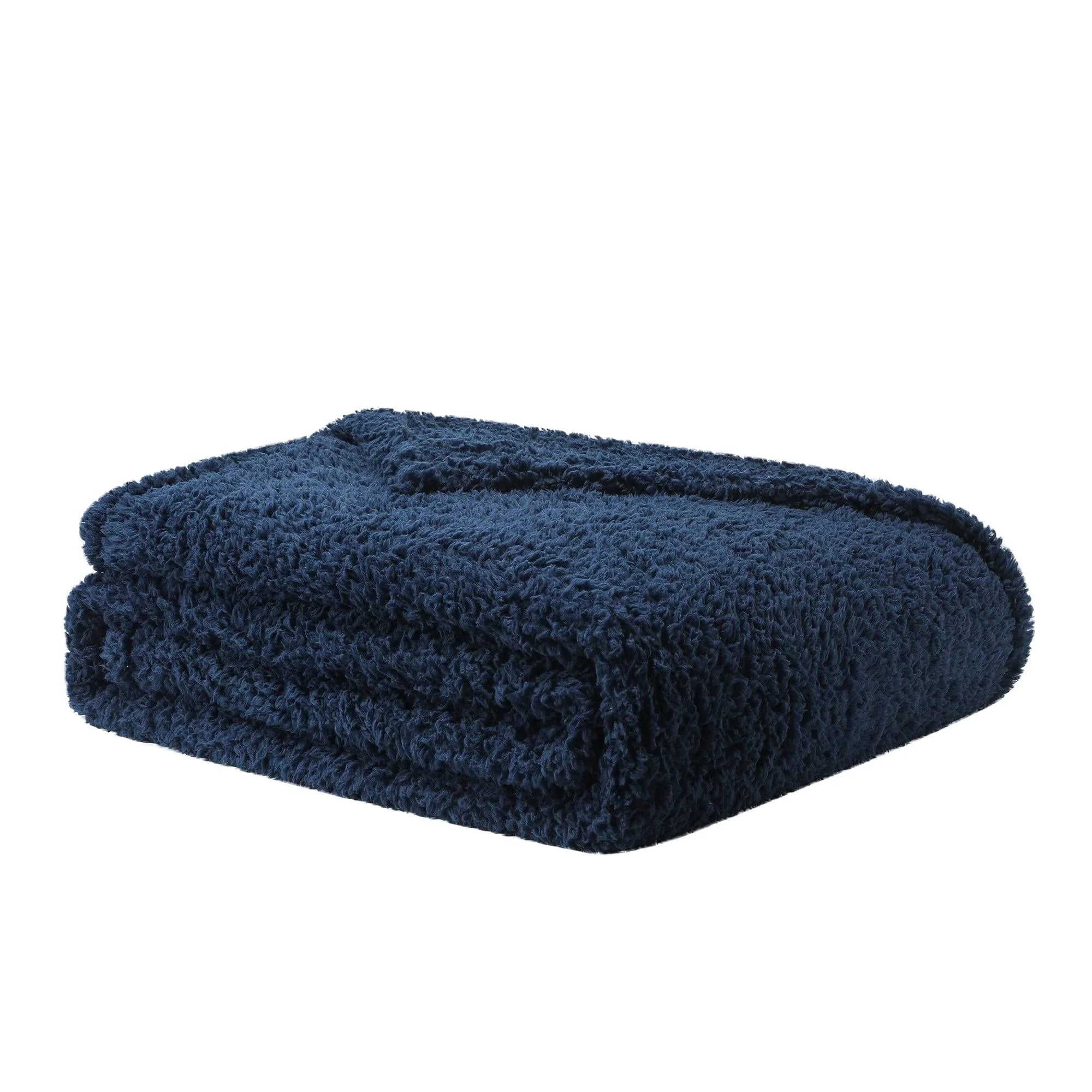 Mainstays Sherpa Bed Blanket - Blue - Queen - Each