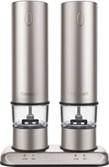 Cuisinart Rechargeable Electric Salt & Pepper Mill Set in Brushed Stainless Steel