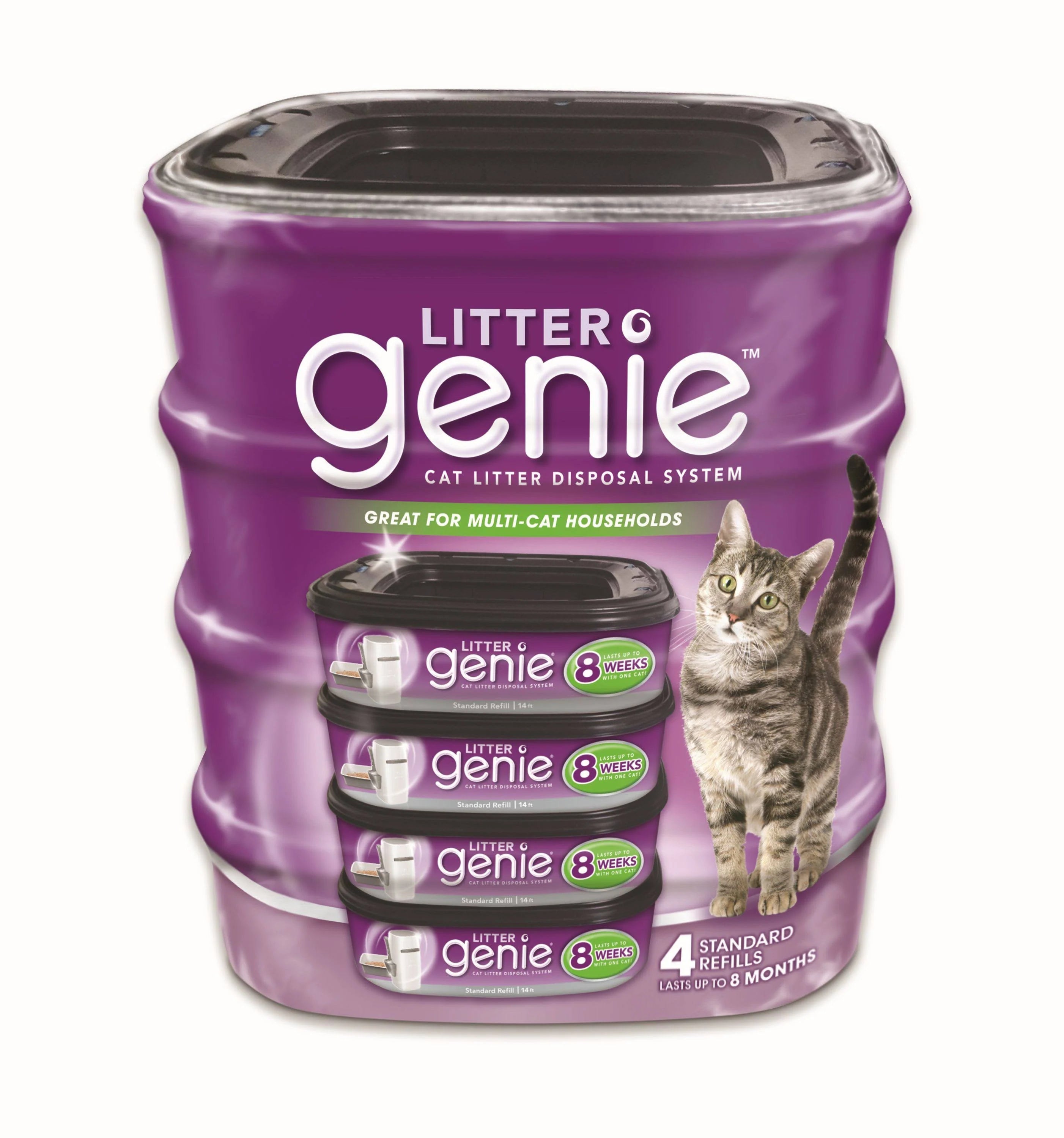 Litter Genie Ultimate Cat Litter Odor Control Refill - 4 Pack