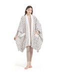 Charter Club Cozy Plush Wrap Robe Throw, 50" x 70", Created for Macy's - Snow Leopard