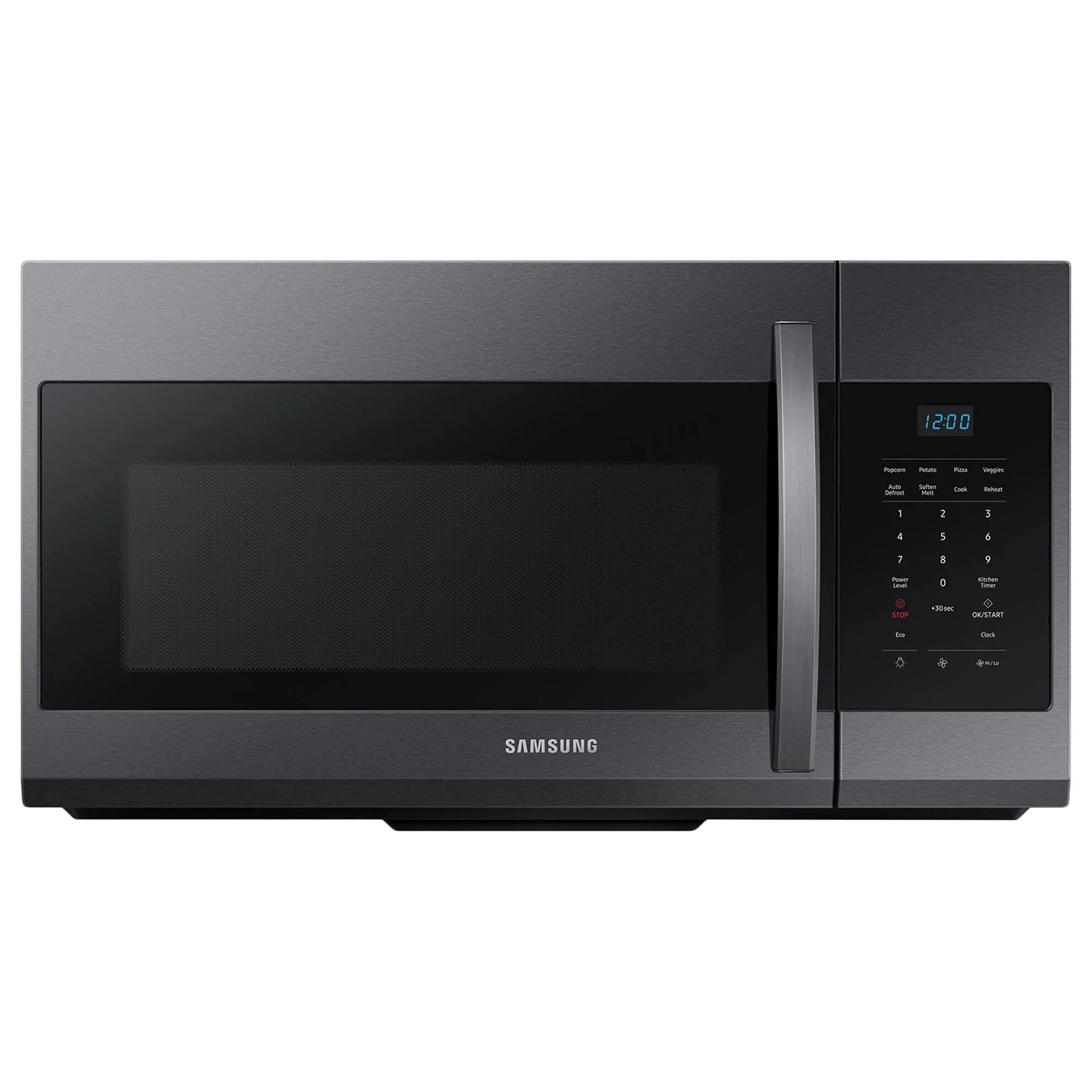 Samsung 1.7-cu ft Over-The-Range Microwave (Black Stainless Steel) | Me17r7021eg