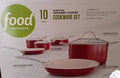 Food Network 10-pc. Nonstick Ceramic Cookware Set Red