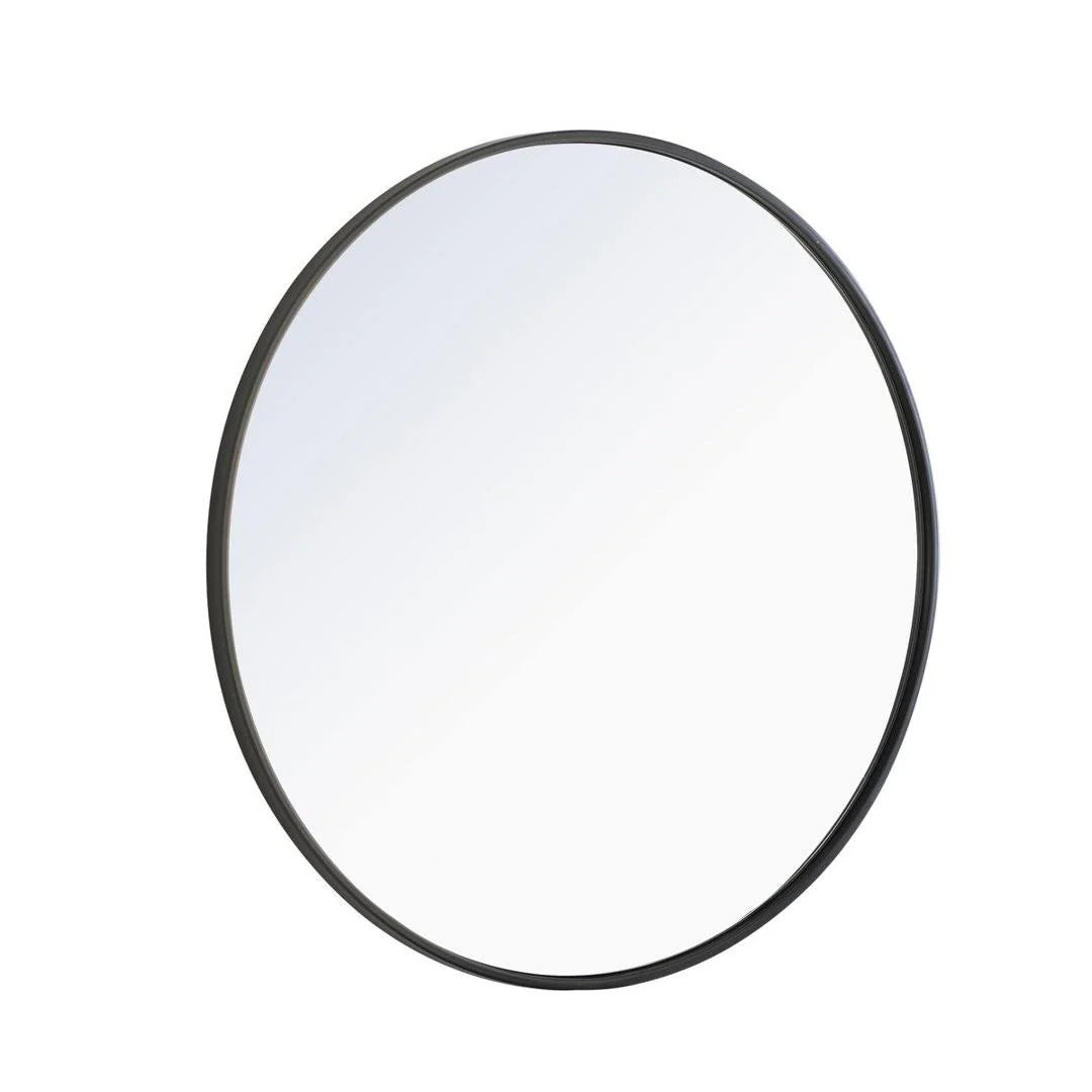 Needville Modern & Contemporary Accent Mirror Finish: Matte Black, Size: 28" x 28"