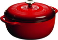 Lodge Enameled Cast Iron 4.6-Quart Dutch Oven, Red
