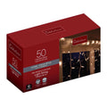 Celebrations Indoor/Outdoor Icicle-Style Window Lights, 50 Bulbs, Clear with White Wire, 3'