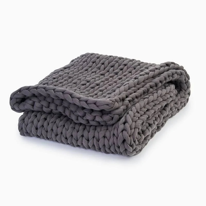 Cotton Weighted Blanket by Bearaby Asteroid Grey / 10