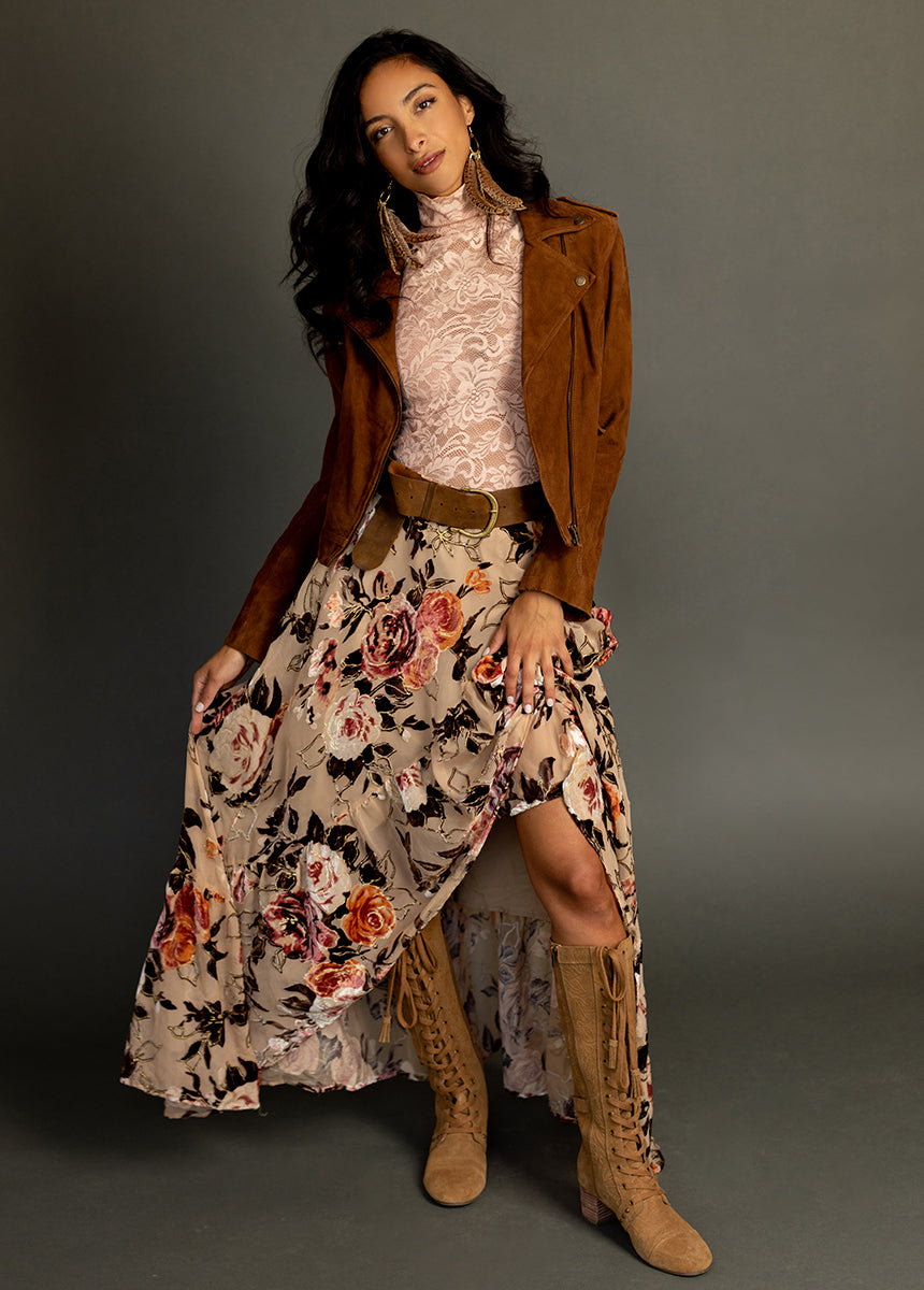Women Iris Top in Blush