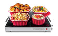 Chefman Compact Glasstop Warming Tray with Adjustable Temperature Control Black