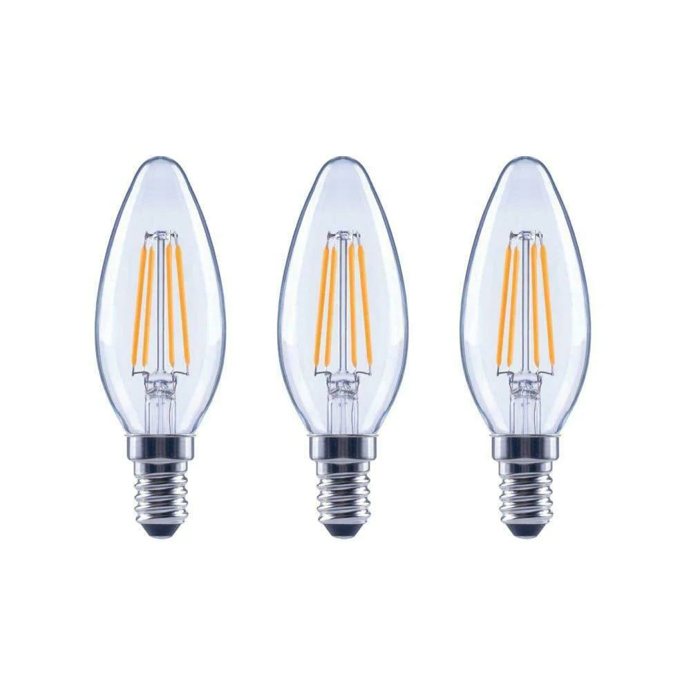 Ecosmart 40-Watt Equivalent B11 Candle Dimmable Clear Glass Filament Vintage LED Light Bulb Soft White (3-pack)
