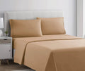 Clara Clark Premier 1800 Microfiber Collection 3-Line Bed Sheet Set, Twin size, Mocha Brown