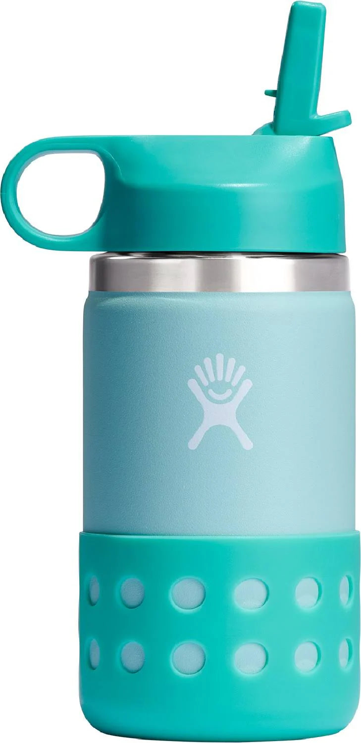 Hydro Flask 12oz Kids Wide Mouth Bottle with Straw Lid Dew