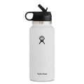 Hydro Flask 32 oz Wide Mouth Straw Lid White