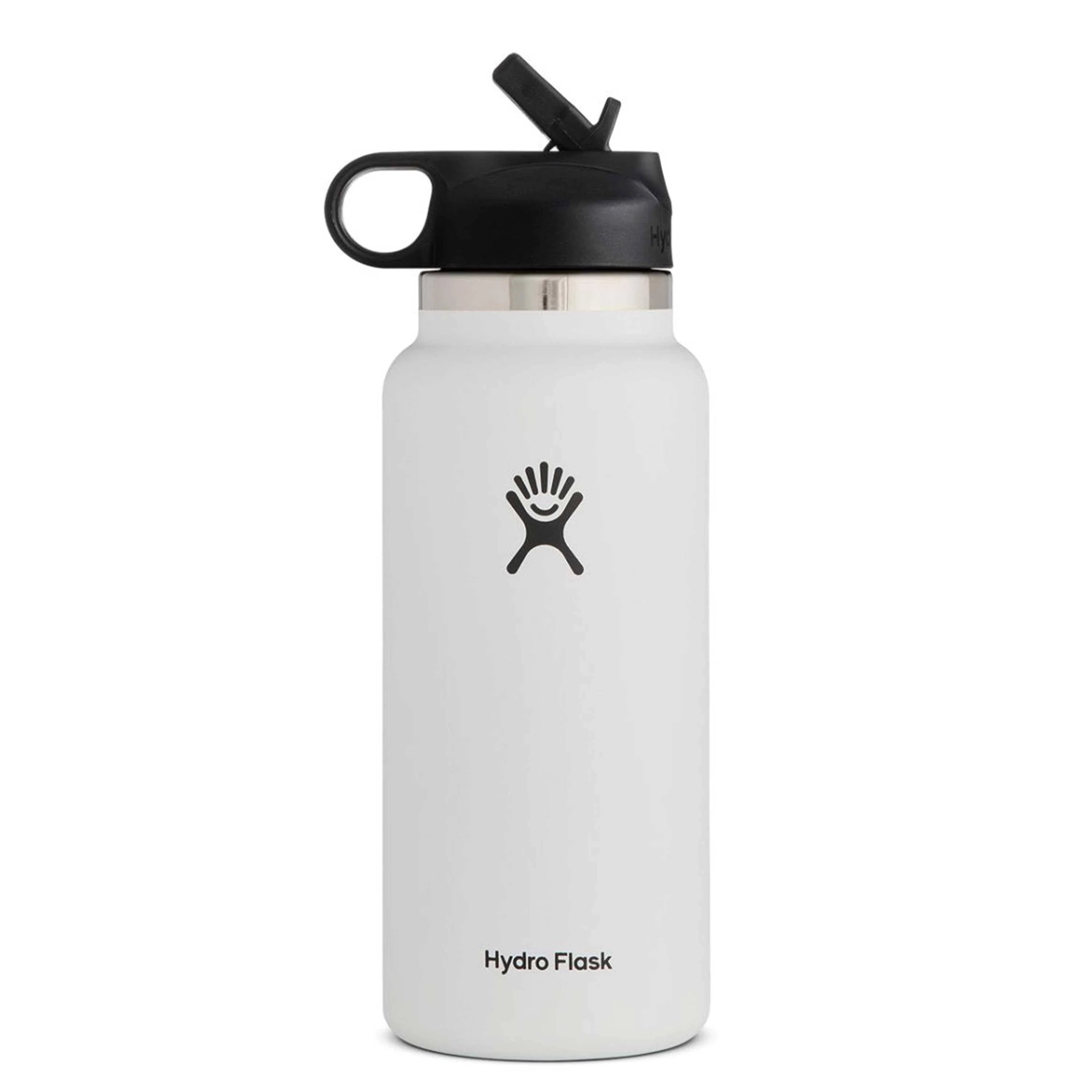 Hydro Flask 32 oz Wide Mouth Straw Lid White