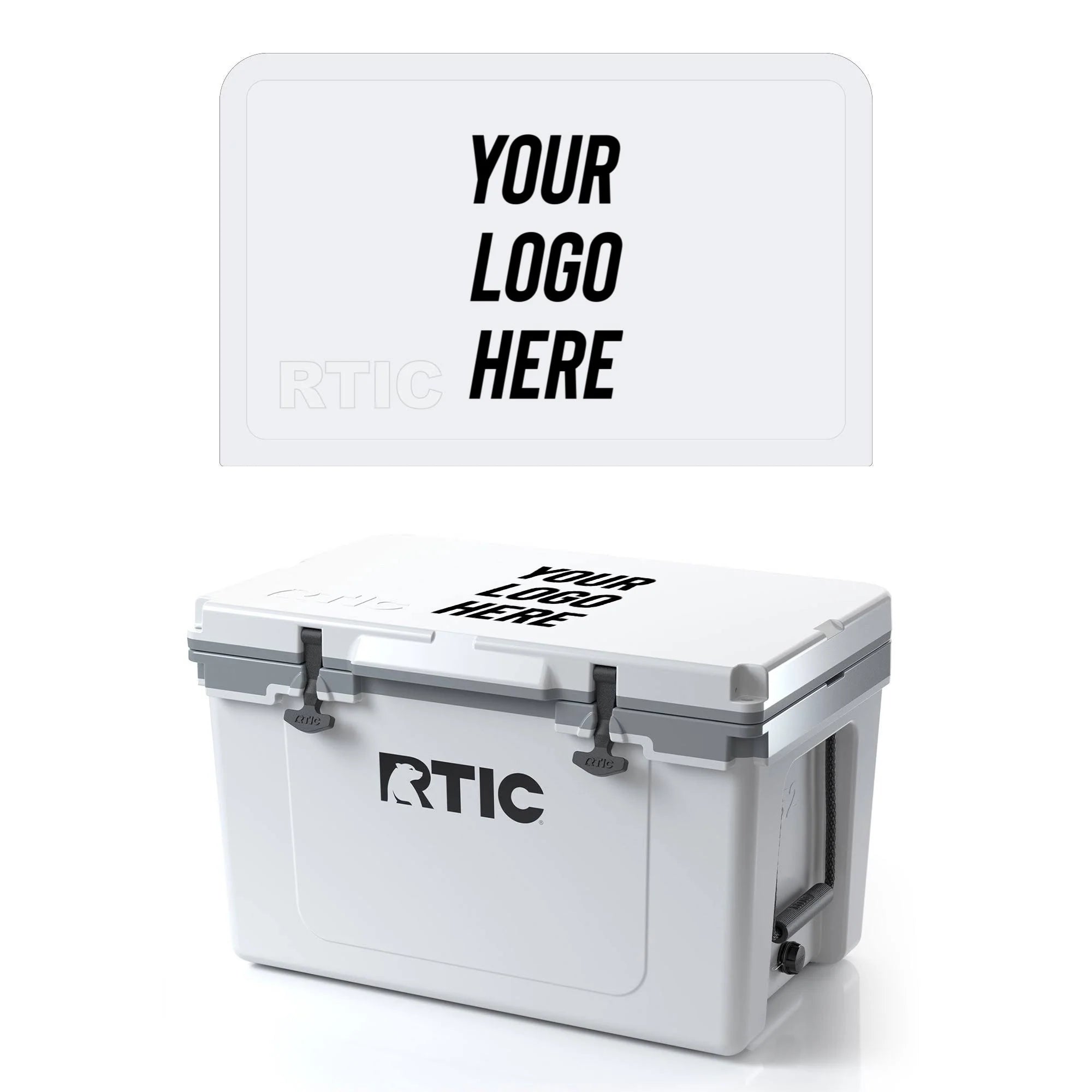 RTIC 52 Quart Ultra-Light Hard Cooler White Grey Lightweight Heavy Duty Rope Handles T-Latch Closure