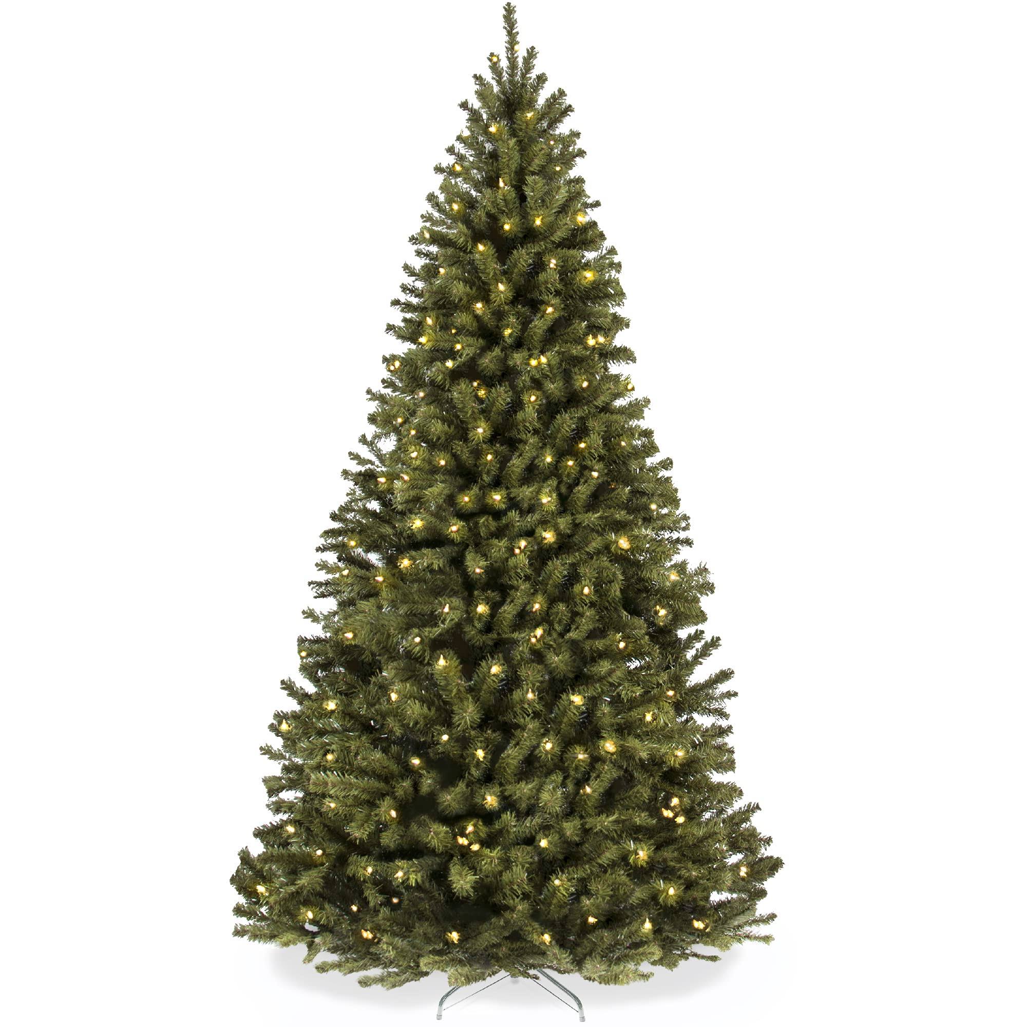 Best Choice Products 6ft Pre-Lit Spruce Hinged Artificial Christmas Tree w/ 250 Incandescent Lights Foldable Stand