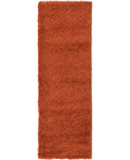 Unique Loom Solid Shag Terracotta 6 ft. Runner Rug
