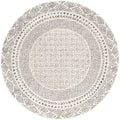 Calvo Oriental Gray Area Rug Union Rustic Rug Size: Round 6'7"