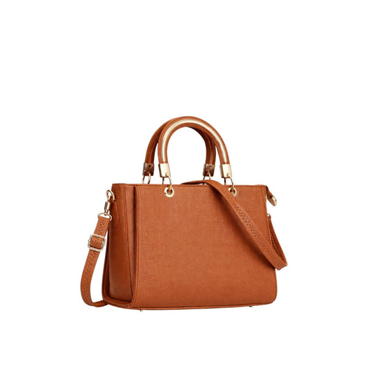 Dodel Luxury Brown Crocodile Texture Shoulder Bag for Women