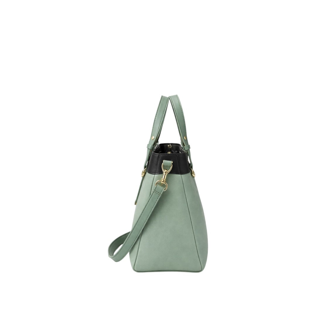 Dodel Classic Sage Green & Black Women's Shoulder Bag