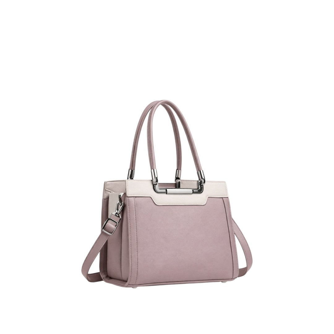 Dodel Classic Structured Mauve Handbag for Women